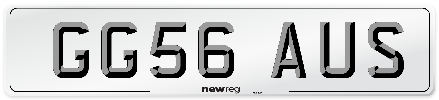 GG56 AUS Number Plate from New Reg